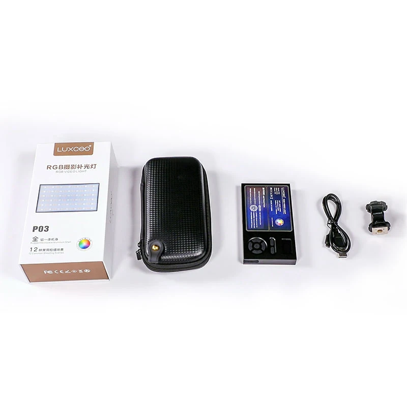 MAMEN мини светодиодный видео светильник цветастое RGB регулируемое студийное