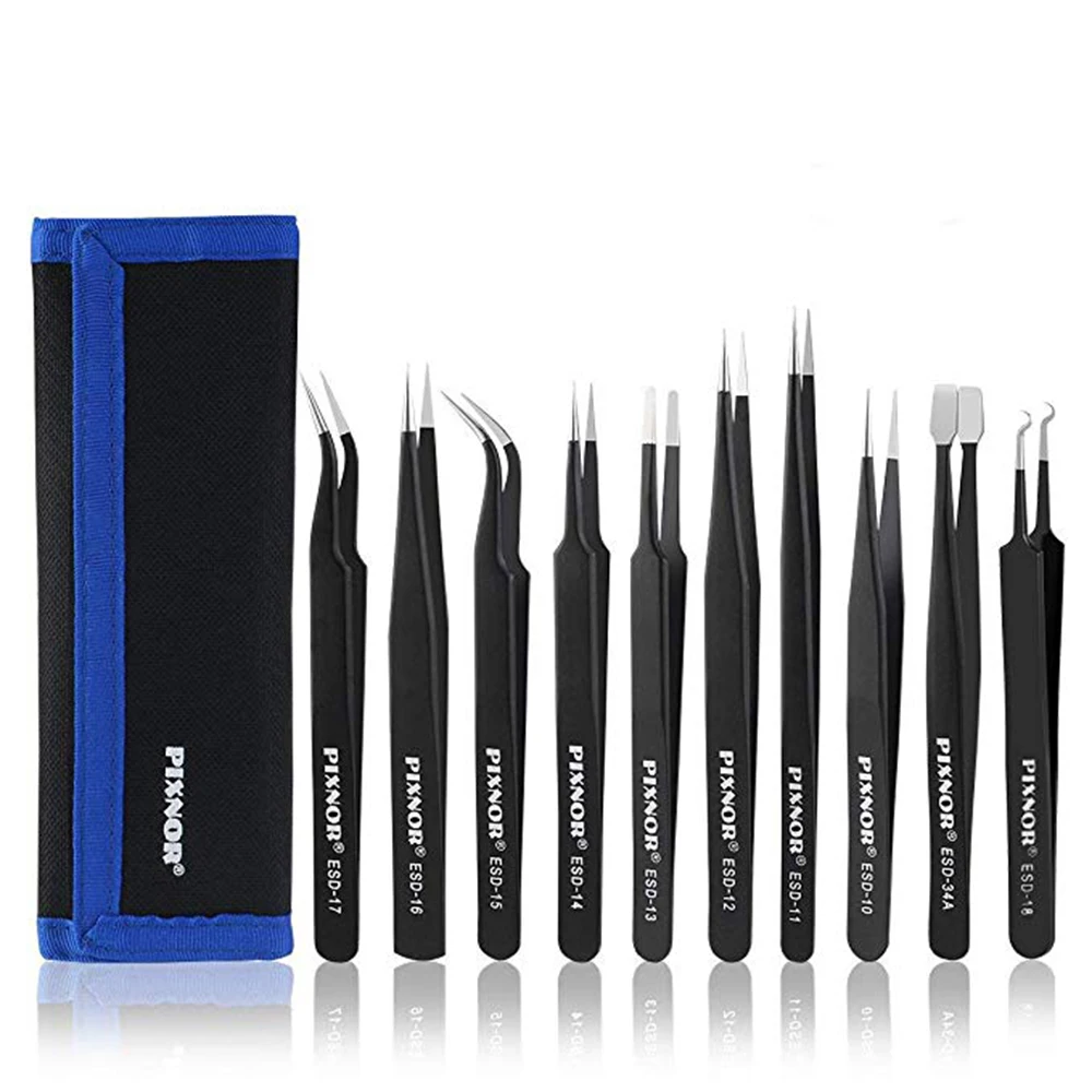 Набор пинцетов из нержавеющей стали антистатические пинцеты набор инструментов