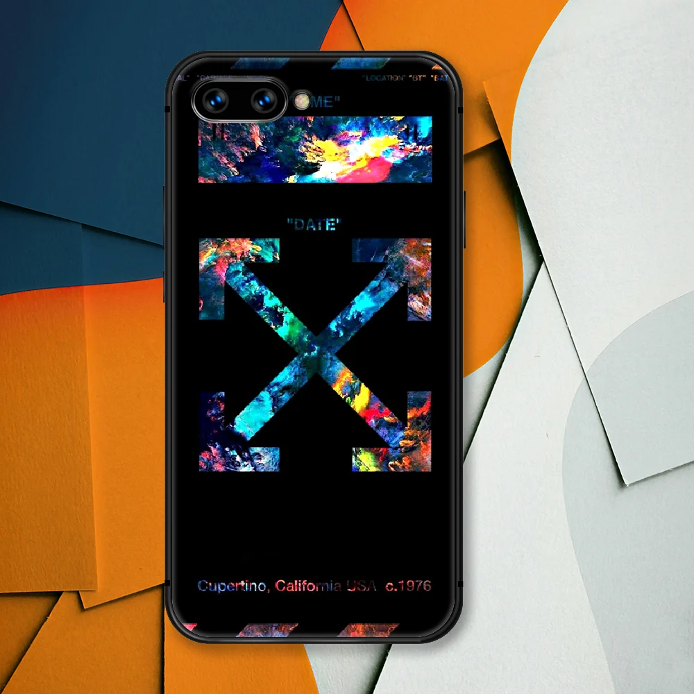 

OFF Trend Brand OW Phone Case For Huawei Honor 6A 7A 7C 8 8A 8X 9 9X 10 10i 20 Lite Pro Play black Prime Trend Funda