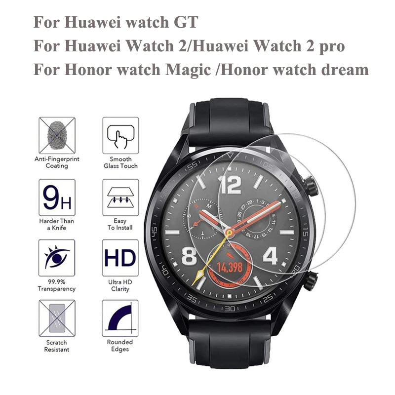

9H Tempered Glass for Huawei watch GT /Watch 2 pro for Honor watch Magic /dream HD Anti-Scratch Anti-Fingerprints Tempered Film