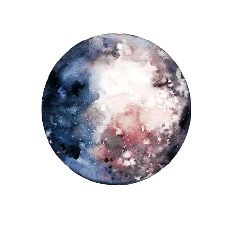 11 шт./пакет Винтаж круглое лунное ожерелье с акварелью Стикеры DIY ремесло