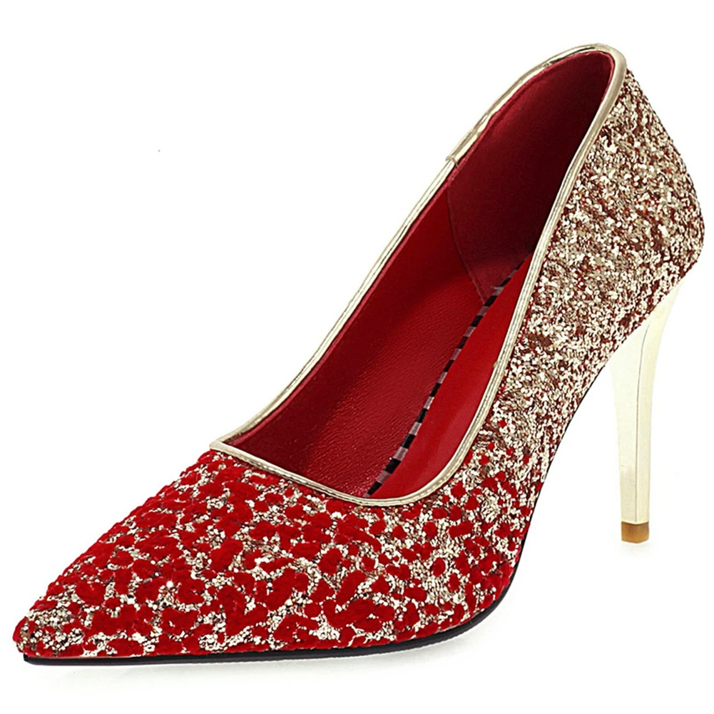 

DoraTasia Brand New Female 2021 Fashion Pointed Toe Pumps Thin High Heels Slip On Pumps Women Party Wedding Sexy Shoes Woman