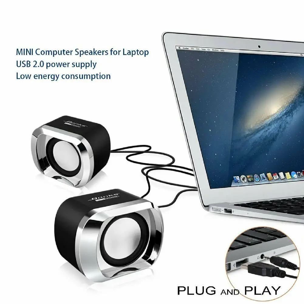 BEESCLOVER мини Компьютерные колонки USB 3 5 мм AUX Стерео Динамик для настольного