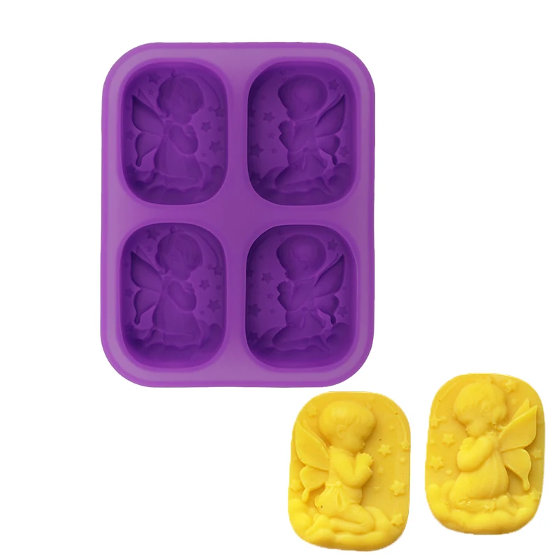 Силиконовые формы для мыла ручной работы в форме ангела воск ароматерапии