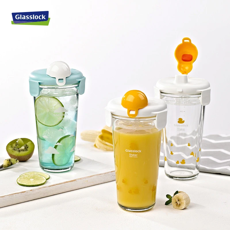 450 мл стеклянная Блокировка летняя закаленная бутылка для воды напитков сока