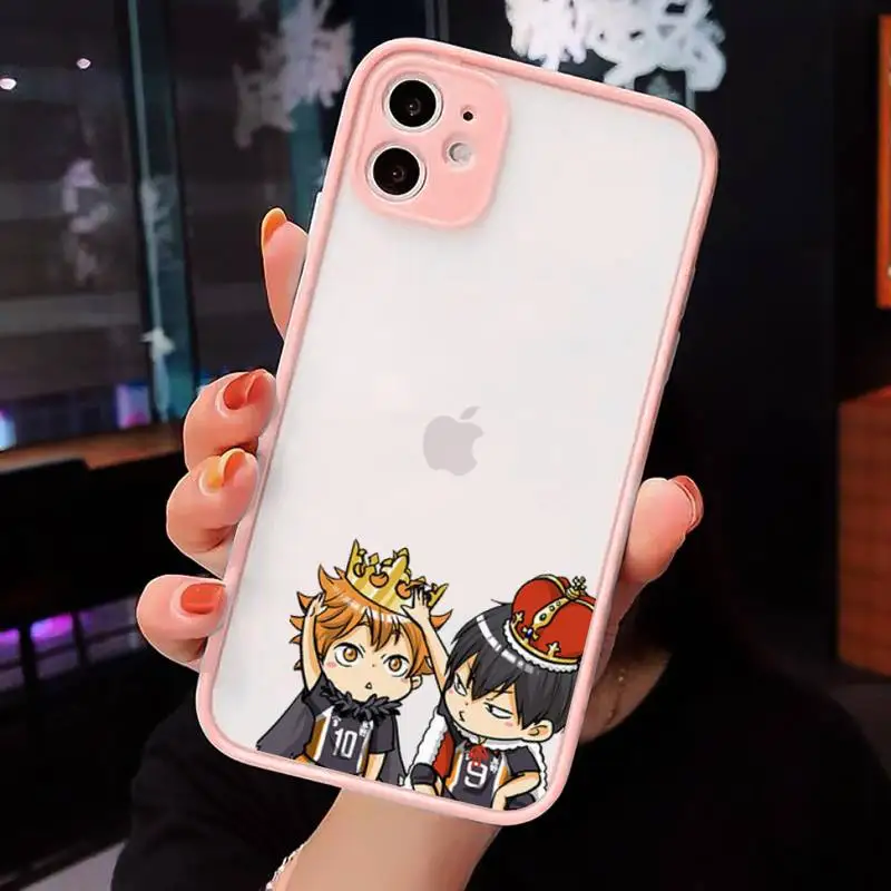 

Haikyuu Hinata attacks Anime luxury Phone Cases shell matte transparent For iphone 7 8 11 12 plus mini x xs xr pro max cover
