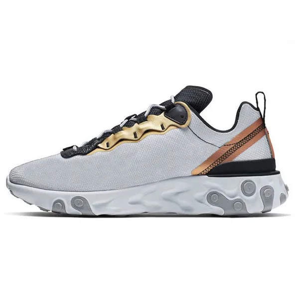 

React Element Epic 87 55 Women Men Running Shoes Sail Light Bone Black White Metallic Gold Royal Tint Designer Trainers Sneakers