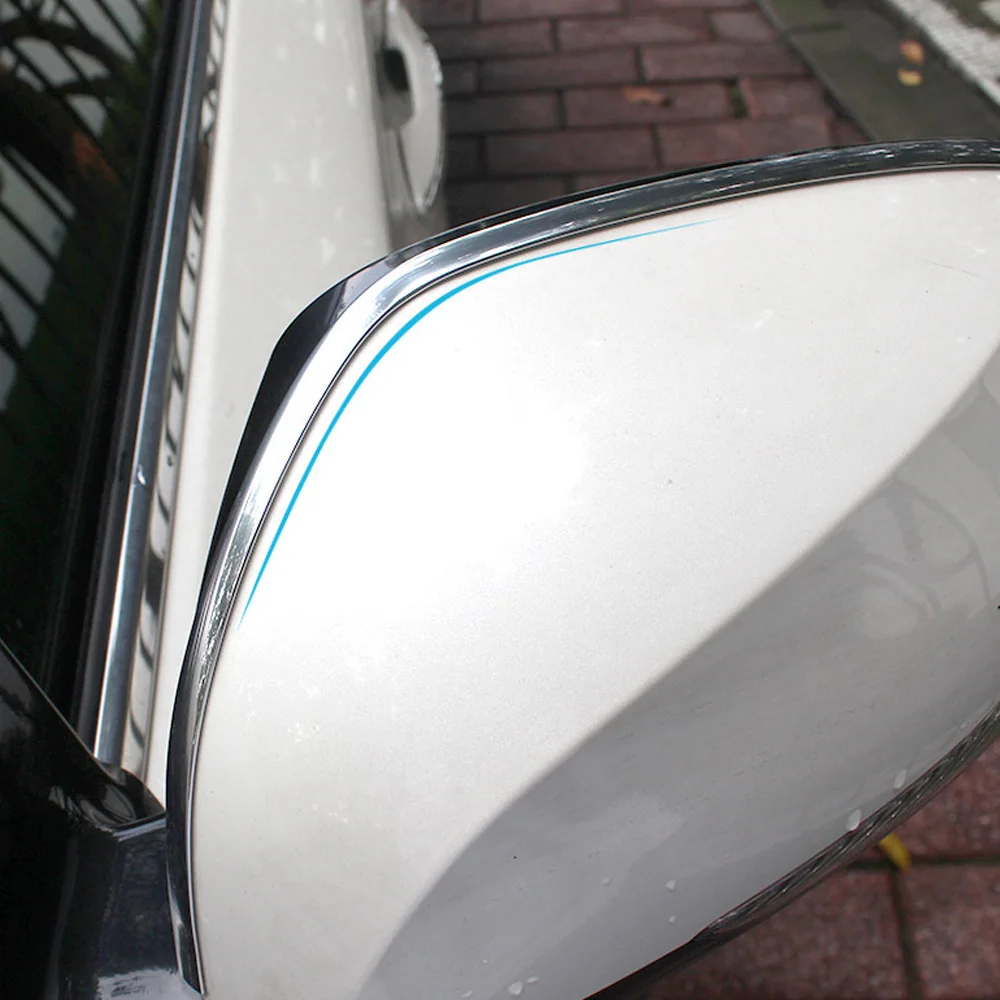 Самоклеящаяся лента для бампера салона автомобиля 12 мм/16 футов Блестящая