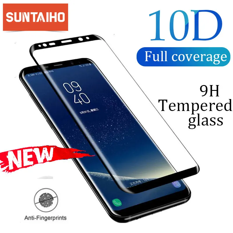 Suntaiho полная изогнутая Защита экрана для Samsung Galaxy Note 10 S8 S9 Plus 8 9 Закаленное стекло