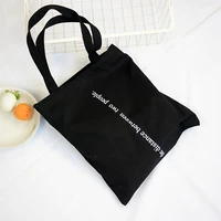 women tote bag canvas shoulder bags 2021 girl shopper fashion casual simple style letter printing large capacity zipper handbag