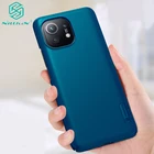 Чехол для Xiaomi Mi 11, суперматовый Защитный матовый жесткий с изогнутой воздушной точкой, дизайнерская задняя крышка для Xiaomi Mi 11 Lite Nillkin