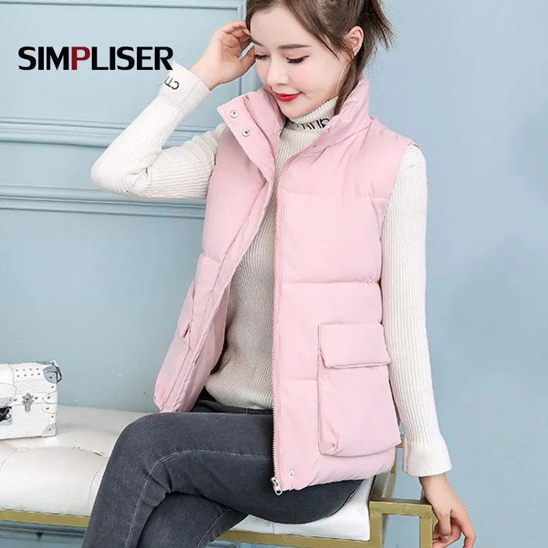 Зимний теплый жилет женская зимняя одежда больших размеров для студентов черные