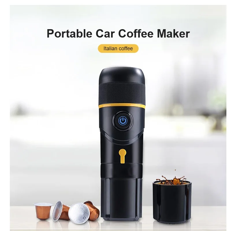 Portable-Car-coffee-maker,USB-cable, Vehicle-power-supply, 1-button multi-function, blue-light(To get water heated)