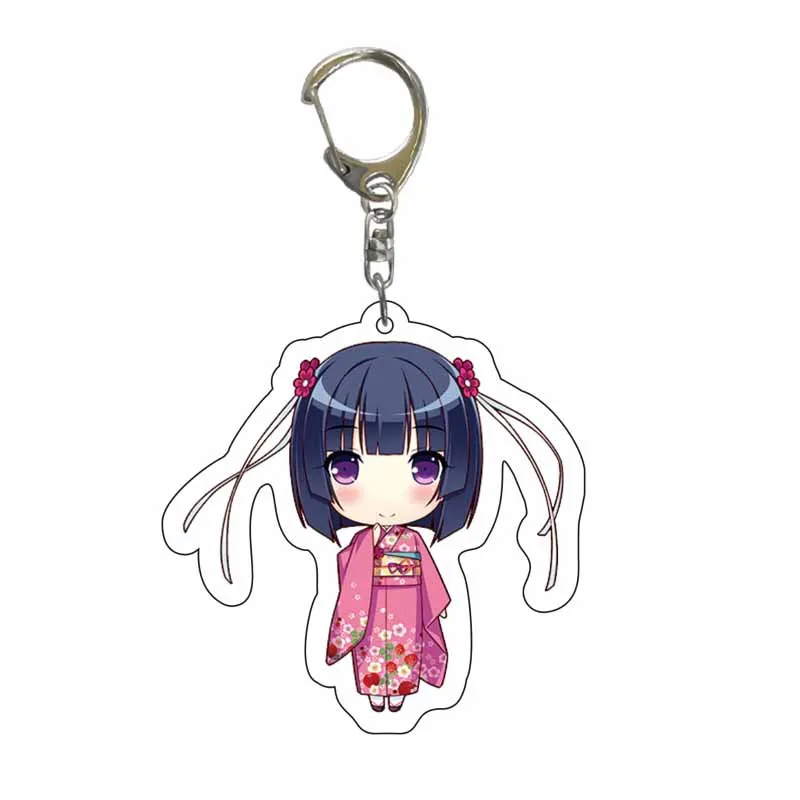 Animation Game Nekopara Keychain Super Cute Anime Girls Cat Chocolat Vanilla Twin Sisters Acrylic Figures Pendant Key Ring Gift | Украшения