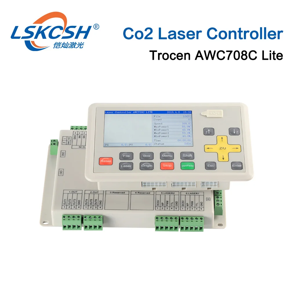 LSKCSH Лидер продаж AWC708C lite Co2 лазерный контроллер Co2 Запчасти для лазерных машин для Co2