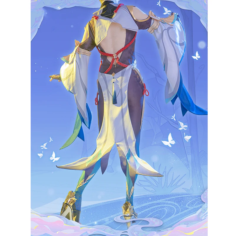 Костюм для косплея Shenhe Game Genshin Impact костюм сексуальный женский комбинезон полный