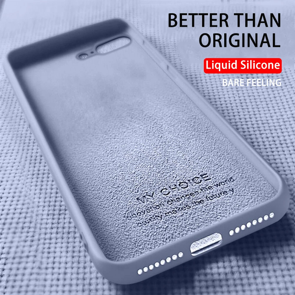 Оригинальный чехол из жидкого силикона для iPhone 11 8 7 6 6S Plus тонкий мягкий