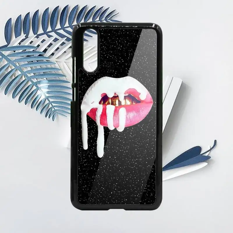 

Sexy lady make up Pink Red lips rolling Phone Case For Samsung galaxy S note 8 9 20 10 e lite2019 plus pro ultra Hard PC