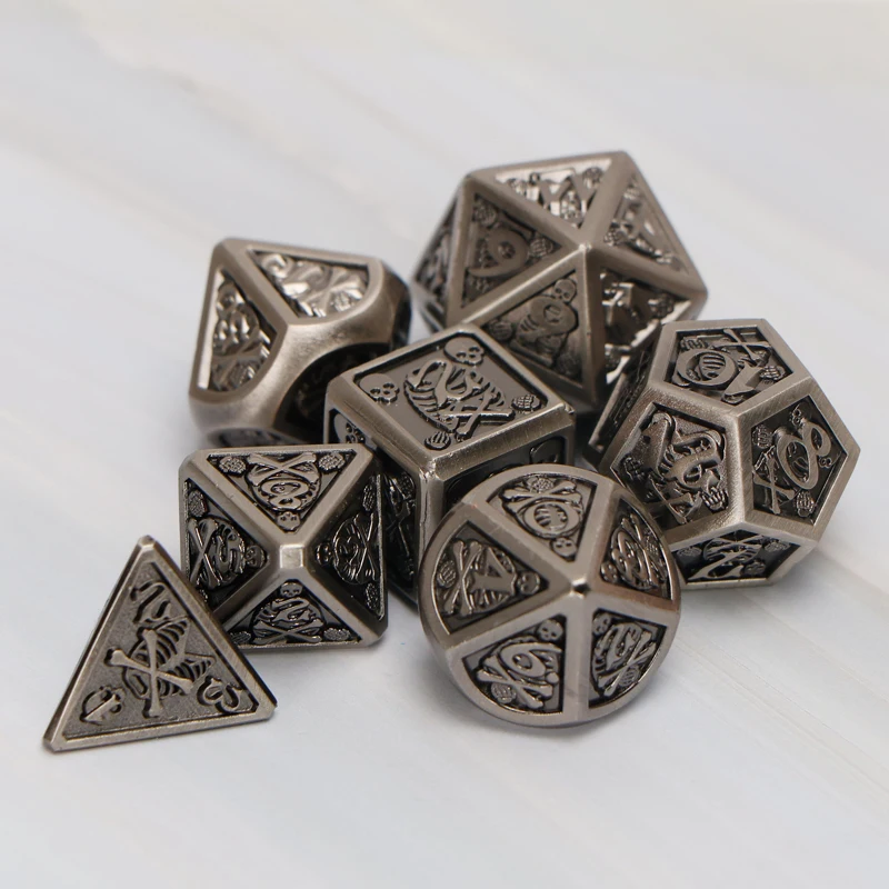 Металлические игральные кости Dnd комплект D и череп & подземелья дракон DNF d F