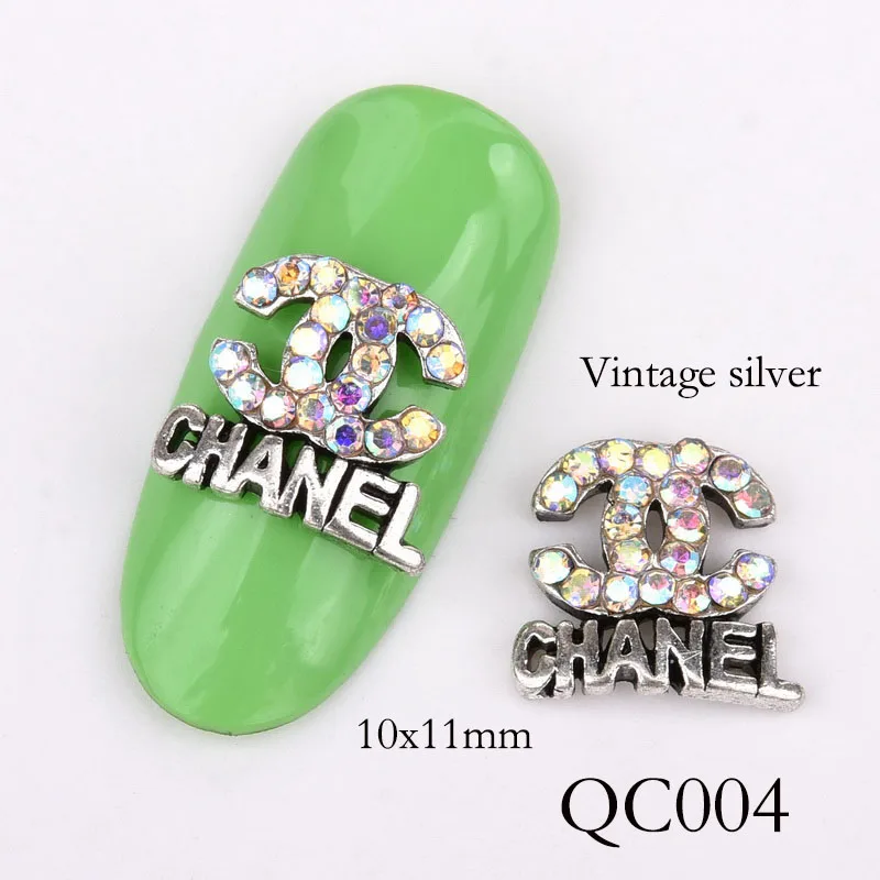 QC004 10 шт Новые украшения для ногтей в виде листьев, 3D золотые листья, блестящие ногти, стразы, жемчужные накладные ногти, сделай сам, украшения для ногтей, QB096-0100 - Цвет: QC004