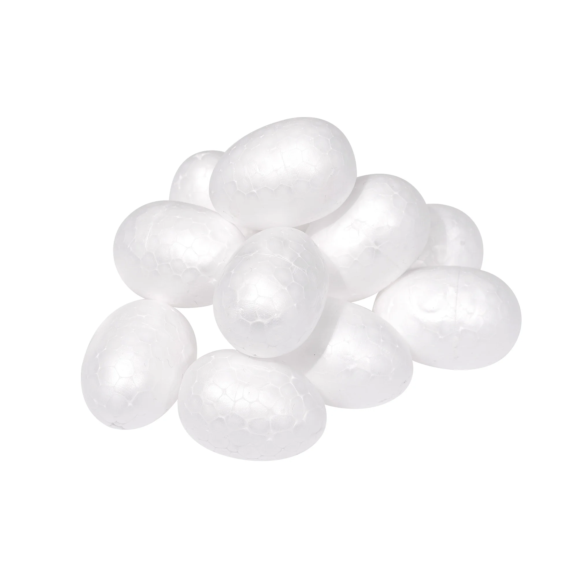 

Uxcell 10Pcs White Egg Foam Ball 1.6" x 2.2" Polystyrene Solid Balls for Eggs Decoration, Crafts and Handmade