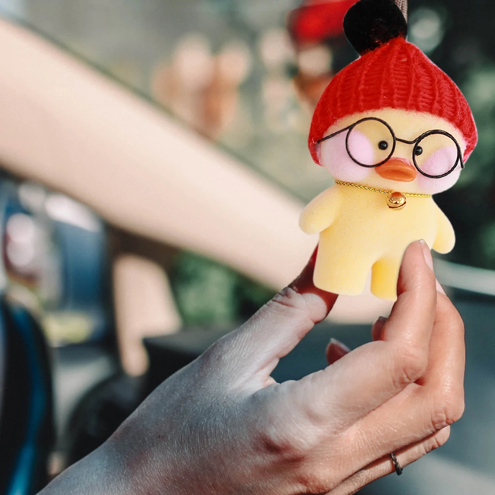 

Doll Car Keychain Female Bag Pendant Creative Cute Duck Pendant Jewelry Toy Hyaluronic Acid Little Yellow Duck Doll