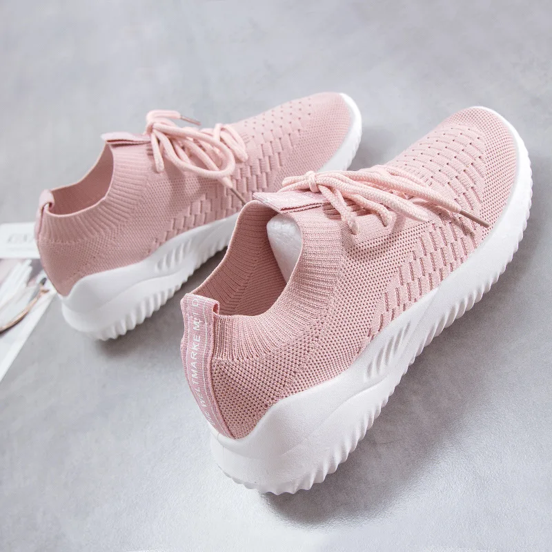 

2019 Summer new flying weaving shoes female student Han version ulzang a thick bottom breathable socks daddy shoe girl