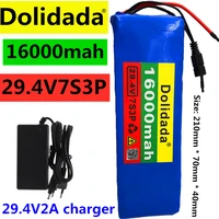 new battery 7s3p 29 4v 16ah li ion battery pack with 20a balanced bms for electric bicycle scooter power wheelchair charger