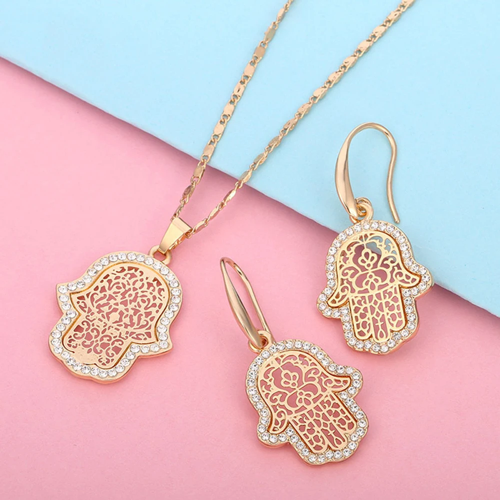 Lucky Collares Bijoux Femme Hamsa ожерелье с инициалом руки для женщин золотые ювелирные