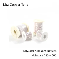 0 1mm x 280 300 320 350 400 450 500 strand litz wire mine antenna multi core shares polyester silk yarn braided copper cable 0 1