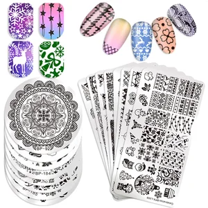 1 шт., прямоугольный шаблон BORN PRETTY для стемпинга ногтей