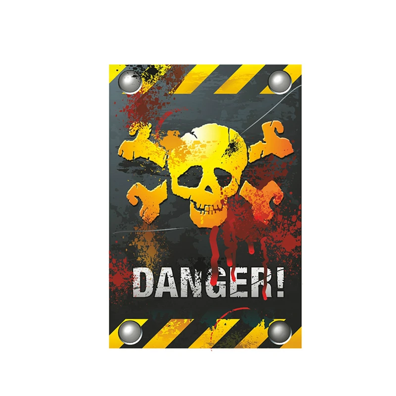 

DANGER WITH SKULL + BONES Print Vinyl Car Sticker JDM Bumper Window Body Motorcycle Decals AUTO Accessories,15cm*11cm