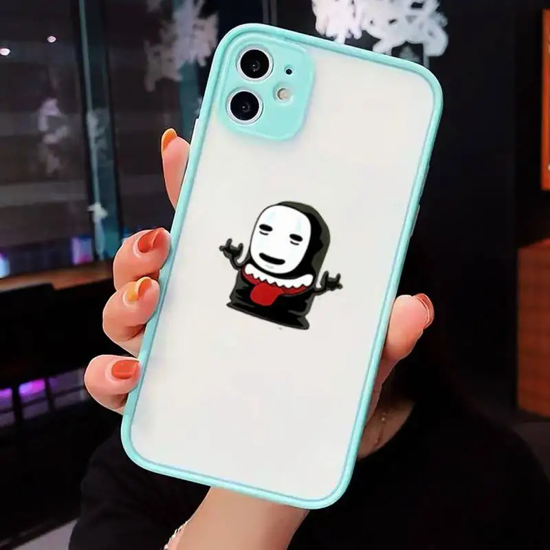 

cartoon Totoro Spirited Away funny Phone Cases Matte Transparent for iPhone 7 8 11 12 s mini pro X XS XR MAX Plus cover funda