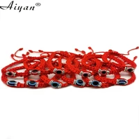 12 pieces blue eyes and red eyes red line hand wove bracelets offer exorcism protection also can be given as a gift