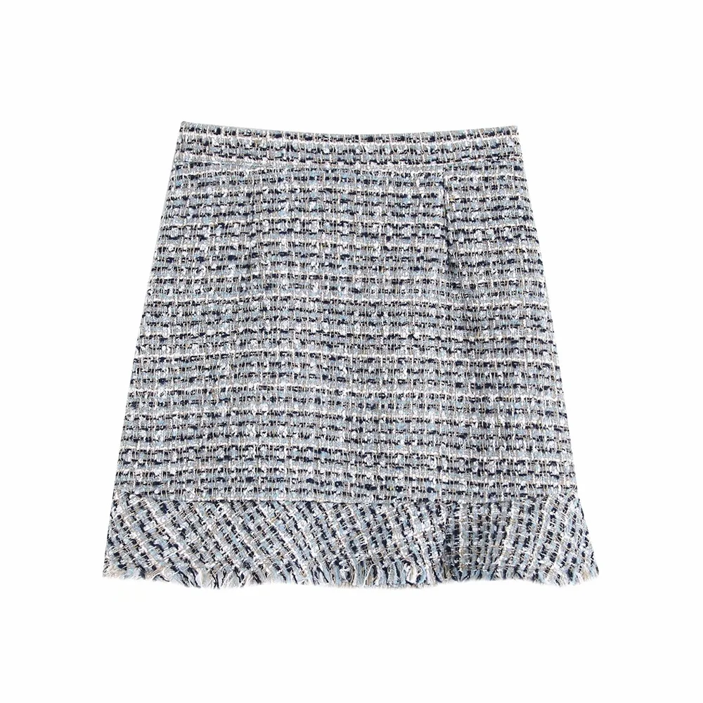 Осенняя Женская одежда новая саржевая мини-юбка в стиле ретро с высокой талией и