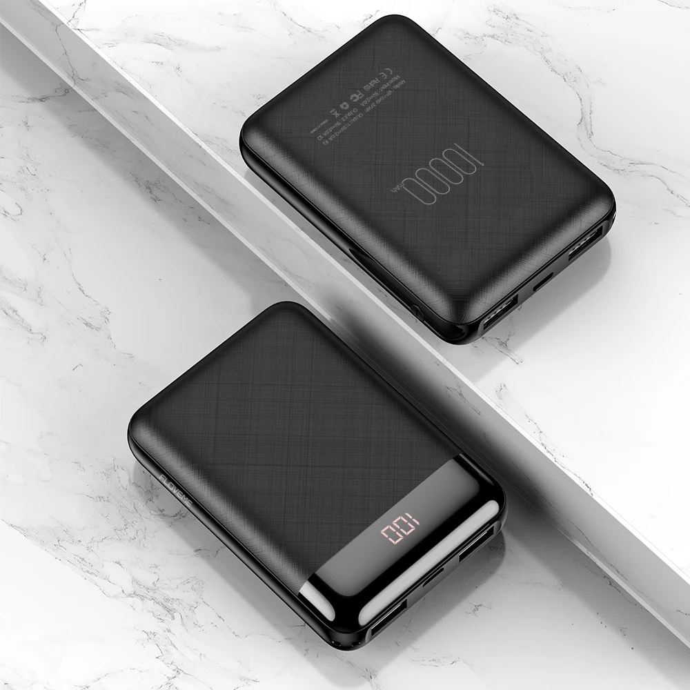 Внешний аккумулятор FLOVEME для Xiaomi Mini портативное зарядное устройство 10000 мАч iPhone X
