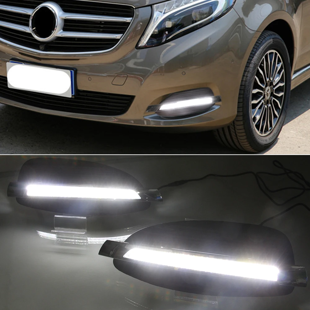 2 шт. Светодиодный дневной светильник автомобиля Accessories12V DRL Противотуманные фары