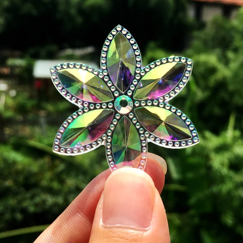 46 мм прозрачный белый цвет ав лошади большой хрустальный цветок стразы