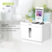 ecoco multifunctional wall mounted perforation free toilet tissue box convenient tissue holder saves space bathroom accessories