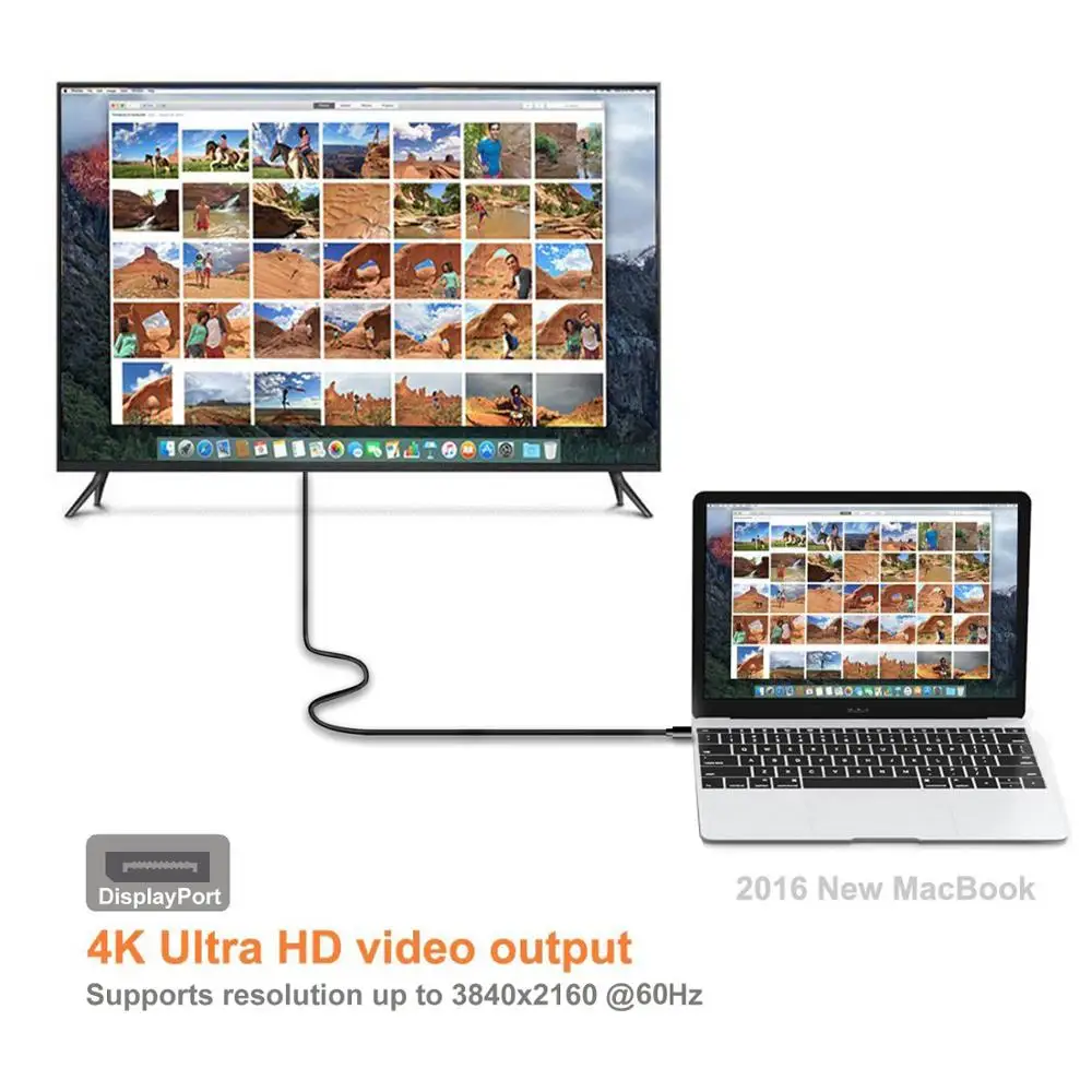 Кабель AMKLE 30 Гц Type C HDMI DP 1 8 м USB 3 для DisplayPort адаптер 4K Tunderbolt Dongle HuaweiP30 SamsungS11