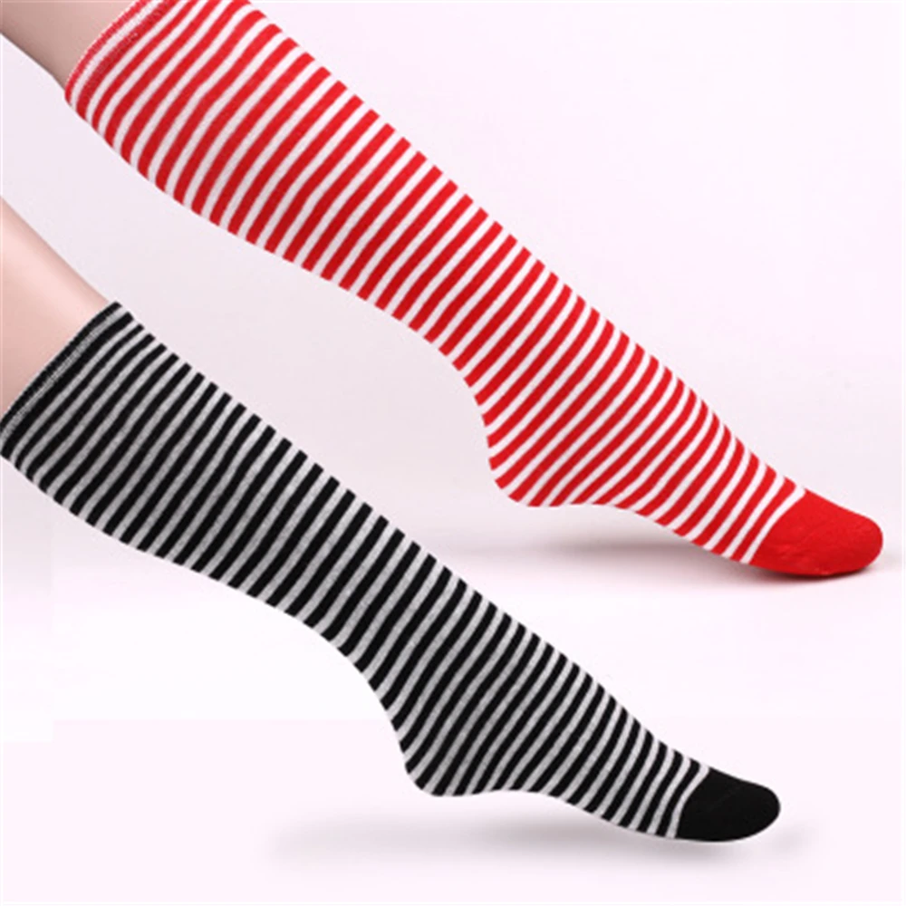 

High Tube socks, summer children's cotton striped stockings, Japanese college style gray dance performance socks C019
