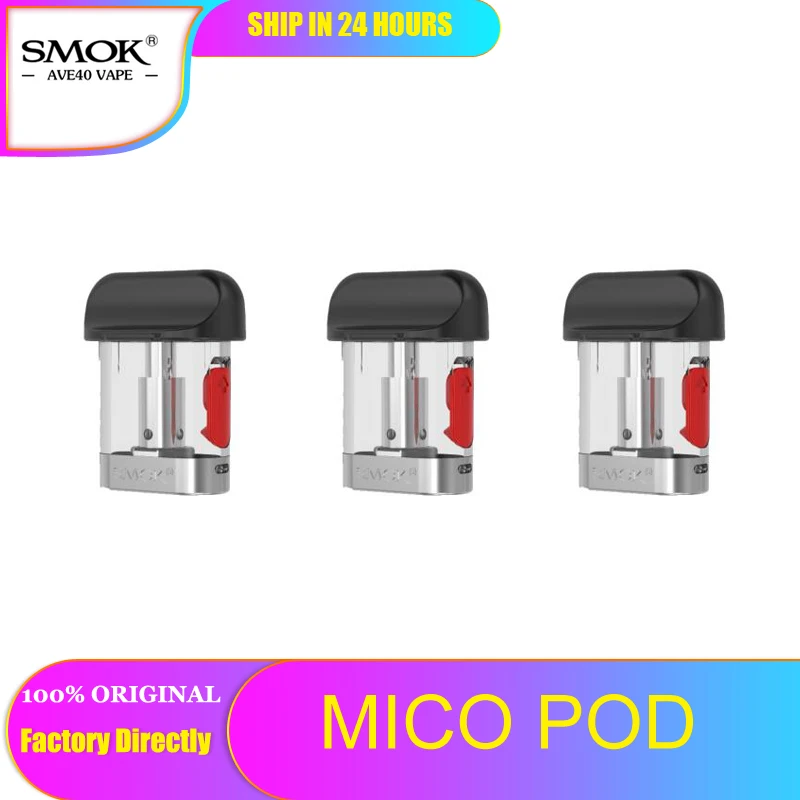 3 шт. оригинальный электронных сигарет SMOK MICO POD 1 7 мл Ёмкость с 0.8ohm 1.0ohm 1.4ohm катушки