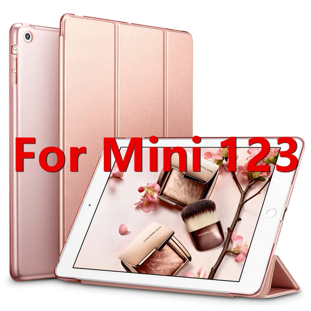 Rose Gold MINI 1 2 3 ESR из искусственной кожи чехол для iPad Mini 5 4 3 2 1 Фолио мягкая задняя трехслойная Подставка Авто спящий Пробуждение смарт-чехол для iPad Mini 5 - Цвет: Rose Gold MINI 1 2 3