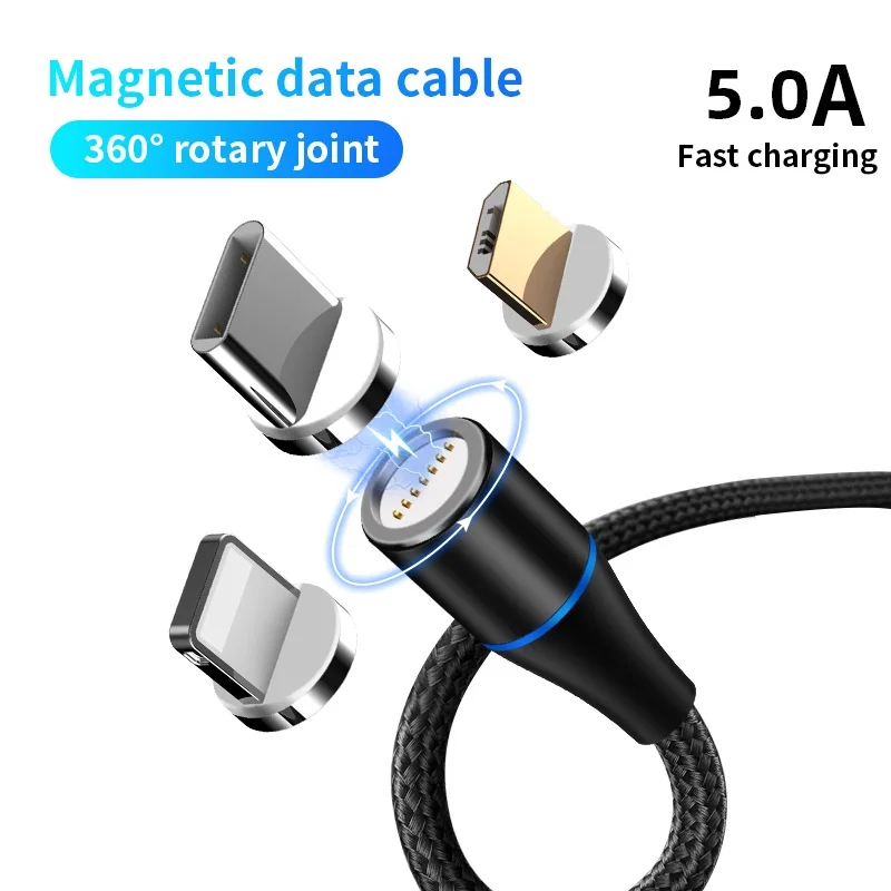 Магнитный USB-кабель NWD 5 А кабель USB Type-C для быстрой зарядки магнитное зарядное