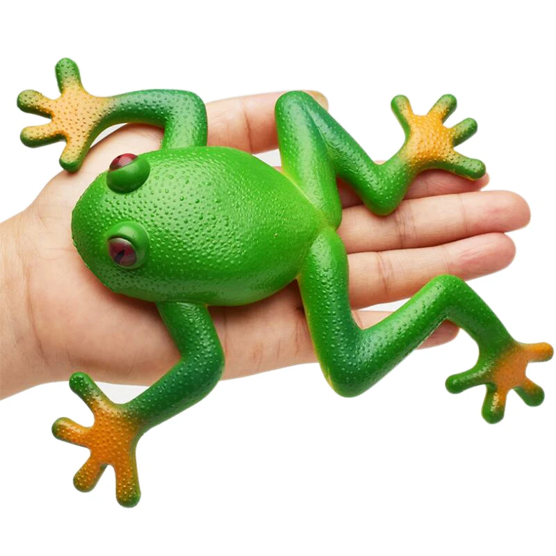 

Novelty Funny Toy squishy Frog Toy Simulation Soft Stretchable Rubber Frog Model Spoof Vent Toys for Children Kids Adults Jokes