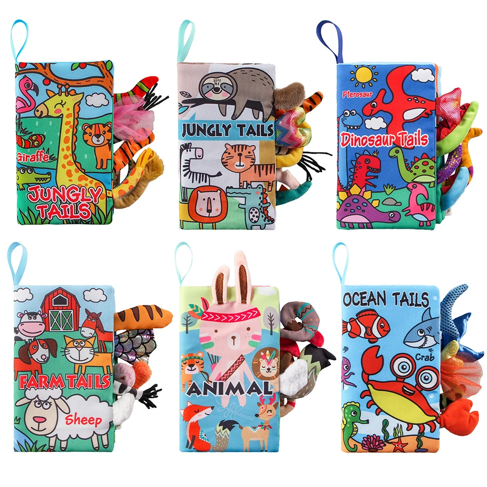 

Детская книга для раннего обучения в виде хвоста, милая животная звуковая бумага, интерактивные книги для родителей и детей, Умная игрушка-п...