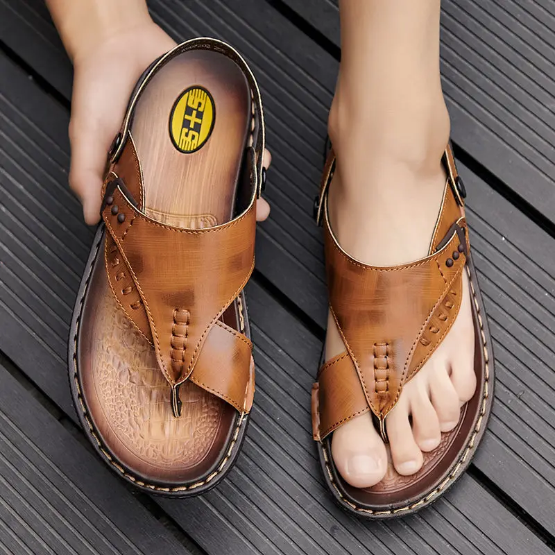 Мужские шлепанцы Нескользящие повседневные пляжные сандалии лето 2021 | Обувь