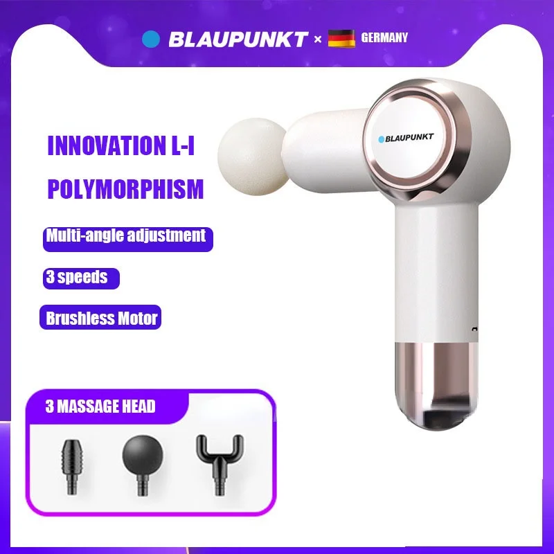 

2021 New Blaupunkt Massage Gun Neck Leg Mini Portable Electric Massager Fitness Deep Tissue Relax Muscles Relieve Soreness