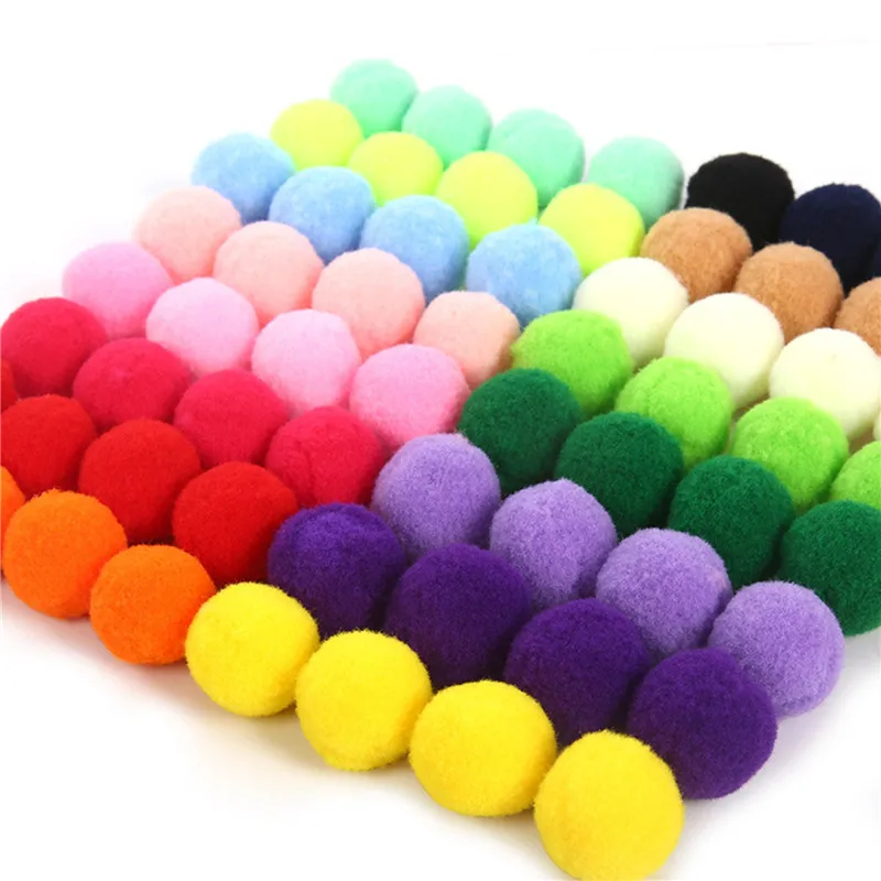

Macaron Pompom Fur Balls 8mm 10mm 35mm 50mm Pompoms DIY Soft Pom Poms Craft Party Wedding Decor Glue on Cloth Accessories
