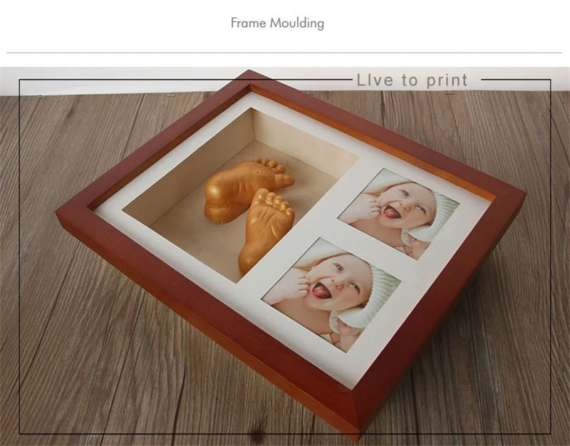 3D детская ручная форма нога печать фоторамка DIY штукатурка литье комплект стерео клон отпечаток руки Мемориал растут запись сувенир